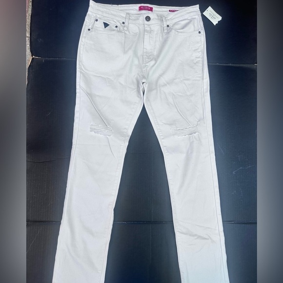 Guess Other - Guess Cream Medium Rise Skinny Scotch Fit Jeans
